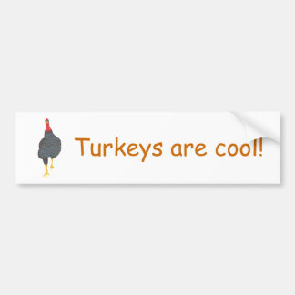 Turkeys are cool, pointillism Bumper Stickers