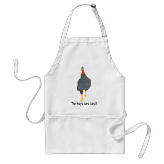 Turkeys are cool, pointillism custom aprons