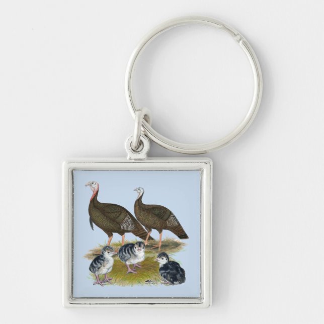 Turkeys Eastern Wild Family Keychain (Front)