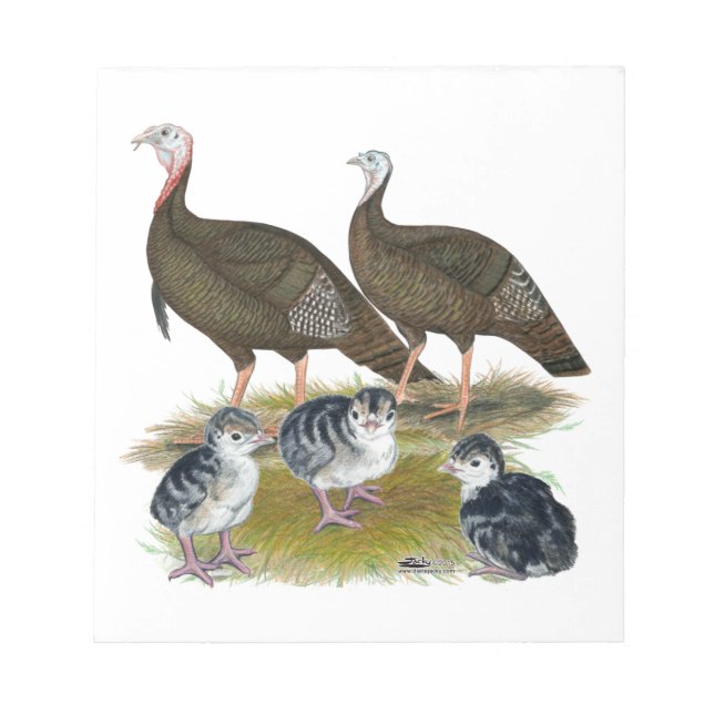 Turkeys Eastern Wild Family Notepad (Front)