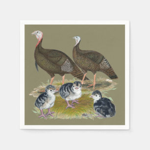 Turkeys Eastern Wild Family Paper Napkins