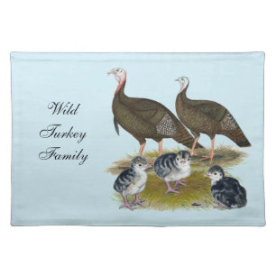 Turkeys Eastern Wild Family Placemat