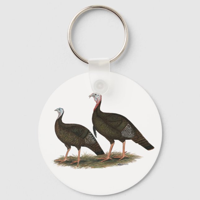 Turkeys Eastern Wild Pair Keychain (Front)