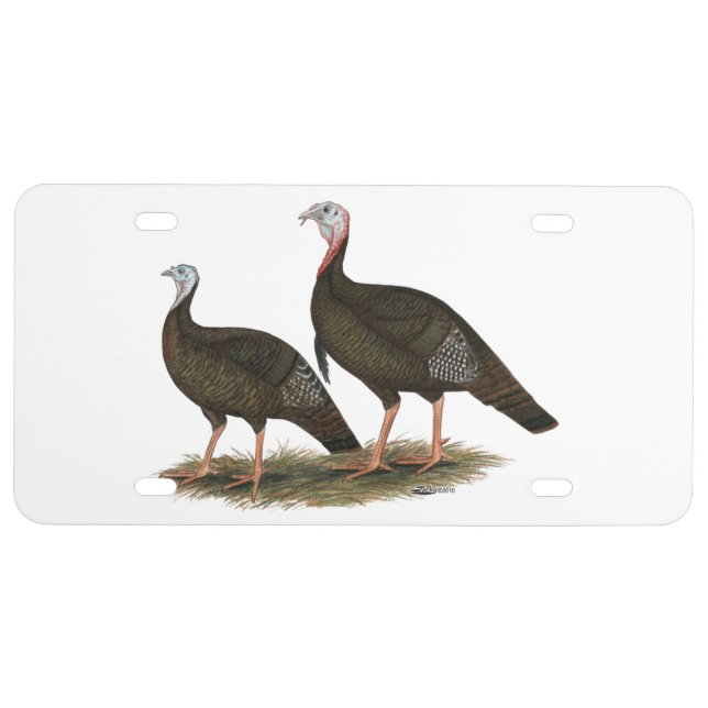 Turkeys Eastern Wild Pair License Plate (Front)