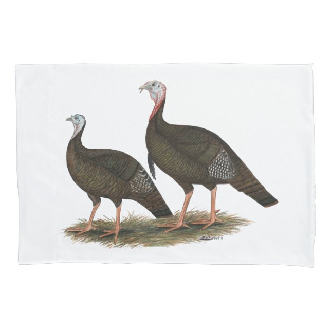 Turkeys Eastern Wild Pair Pillow Case (Front)