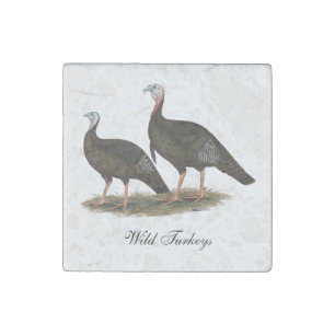 Turkeys Eastern Wild Pair Stone Magnet