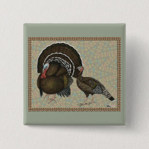 Turkeys Standard Bronze Portrait Button