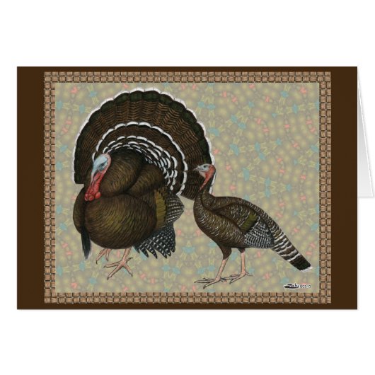 Turkeys Standard Bronze Portrait Cards (Front Horizontal)