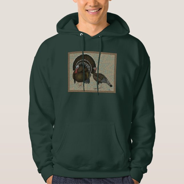 Turkeys Standard Bronze Portrait Hoodie (Front)