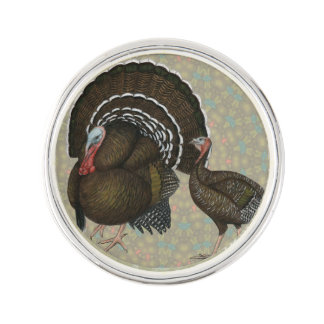 Turkeys Standard Bronze Portrait Lapel Pin