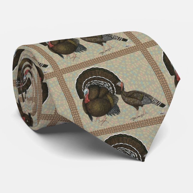 Turkeys Standard Bronze Portrait Neck Tie (Rolled)