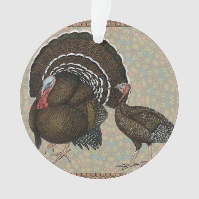 Turkeys Standard Bronze Portrait Ornament (Front)