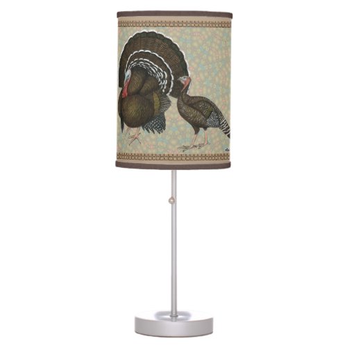 Turkeys Standard Bronze Portrait Table Lamp