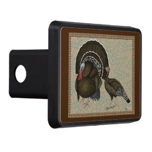 Turkeys Standard Bronze Portrait Trailer Hitch Cover