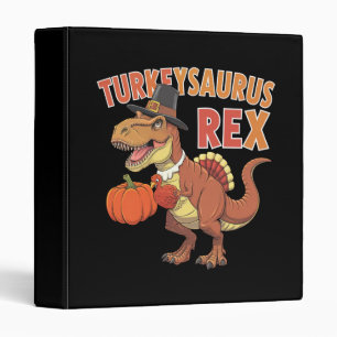 Turkeysaurus Rex Dab Turkey Dino Toddler Boys  3 Ring Binder
