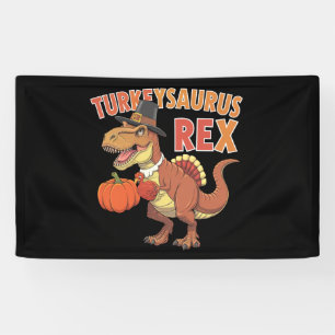 Turkeysaurus Rex Dab Turkey Dino Toddler Boys Banner