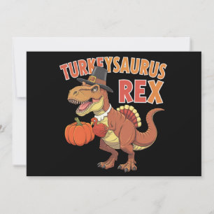 Turkeysaurus Rex Dab Turkey Dino Toddler Boys Invitation