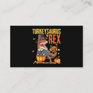 Turkeysaurus Rex Dab Turkey TRex Dinosaur Thanksgi Business Card
