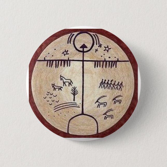 Turkic Shaman Drum Button (Front)