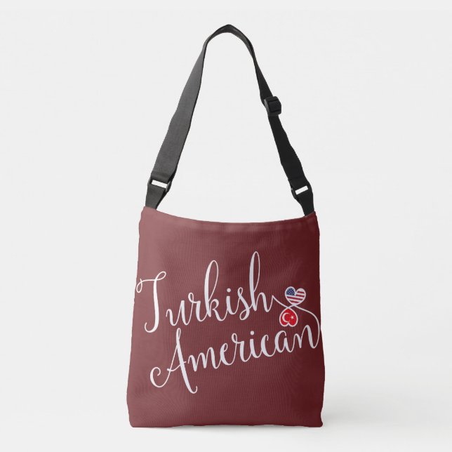 Turkish American Entwined Hearts Bag (Front)