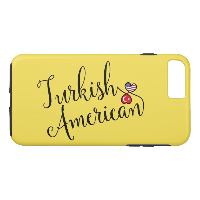 Turkish American Entwined Hearts Cell Phone Case (Back (Horizontal))