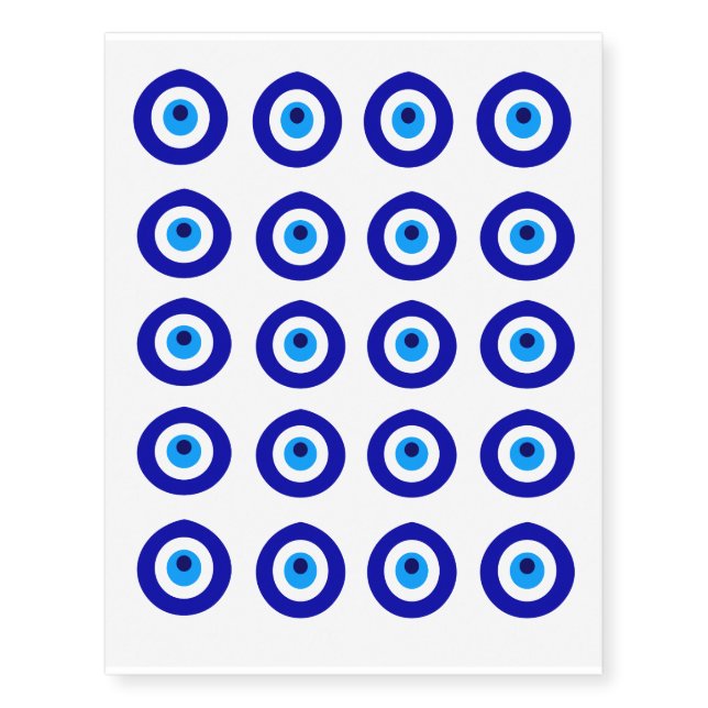 Turkish amulet called Nazar Temporary Tattoos (Front)