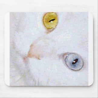 Turkish Angora- 2 different eye colors Mouse Pad