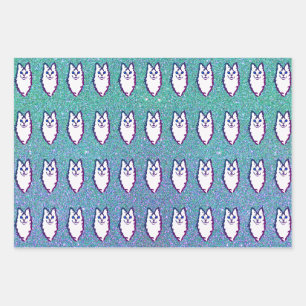 Turkish Angora Cat - Blue Eyed Angora Wrapping Paper Sheets