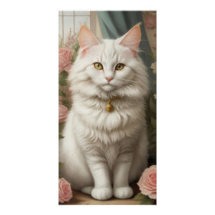 Turkish Angora Cat Poster