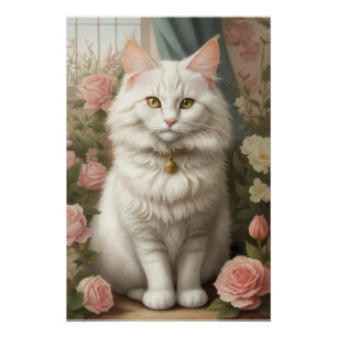 Turkish Angora Cat Poster