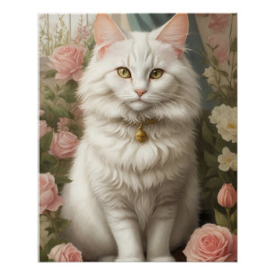 Turkish Angora Cat Poster