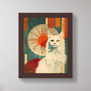 Turkish Angora Cat Vintage Art Framed Art