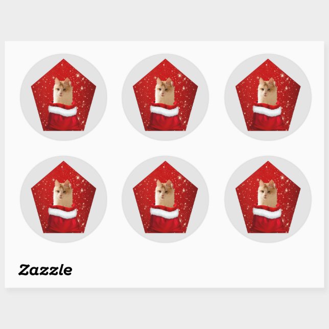 Turkish Angora Christmas Stickers (Sheet)