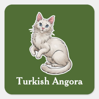 Turkish Angora Square Sticker