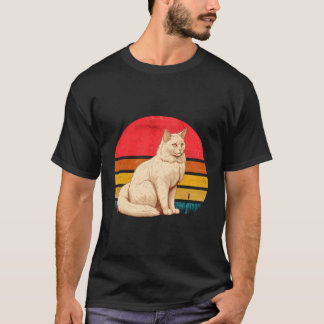 Turkish Angora Sunset Retro Vintage Design Mom Dad T-Shirt