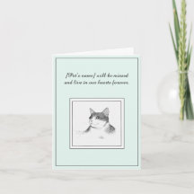 Turkish Angora Sympathy Card