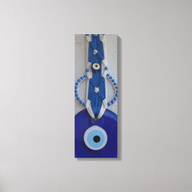 turkish bead glass amulet evil eye Canvas (Front)