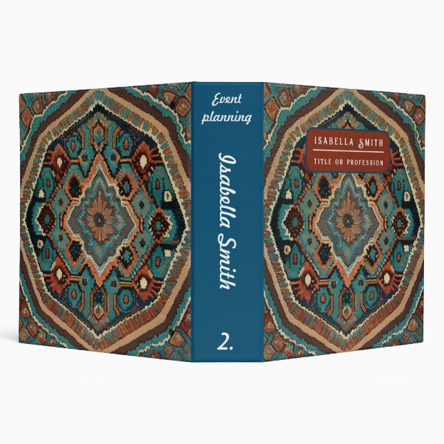 Turkish Beautiful Old Pattern Modern Collection 3 Ring Binder (Background)