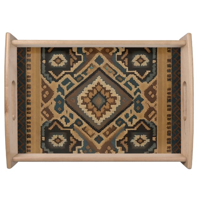 Turkish Beautiful Old Pattern Popular Collection Serving Tray (Front)