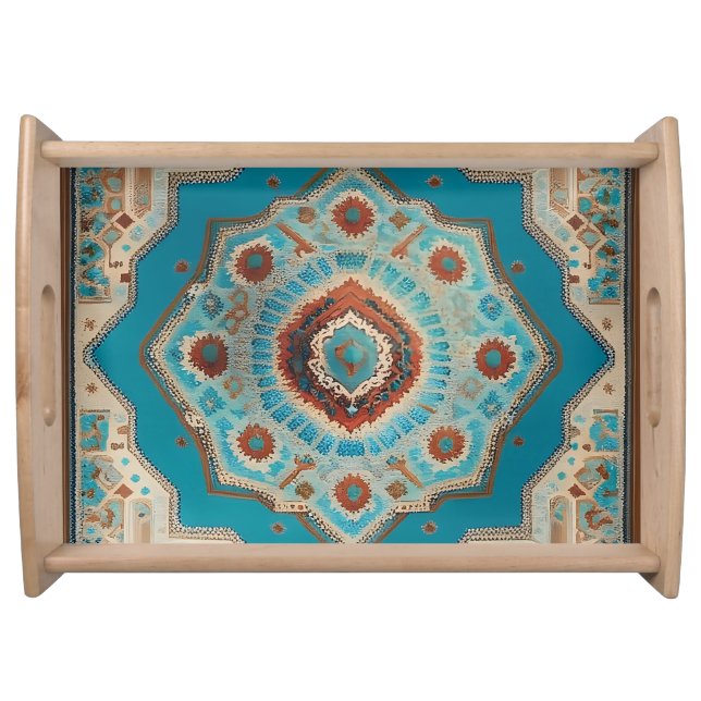 Turkish Beautiful Old Pattern Trendy Collection Serving Tray (Front)