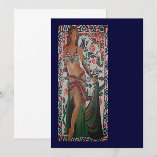 Turkish Belly Dancer With Traditional Art Backgrou (Front/Back)