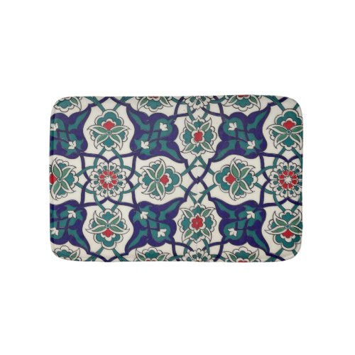 Turkish Blue  Ceramic Floral Bath Mat