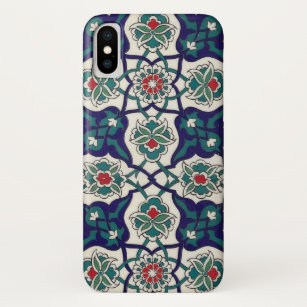 Turkish Blue Ceramic Floral iPhone XS Case