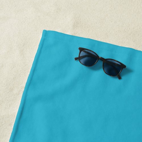 Turkish blue _ Solid color teal aqua blue Beach Towel