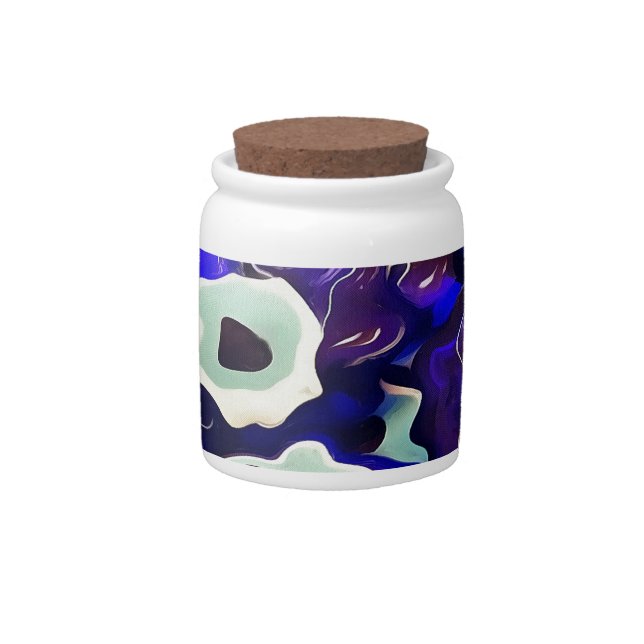 Turkish Boncuk Eye Shaped Amulet Bizarre Art Candy Jar (Front)