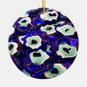 Turkish Boncuk Eye Shaped Amulet Bizarre Art Ceramic Ornament