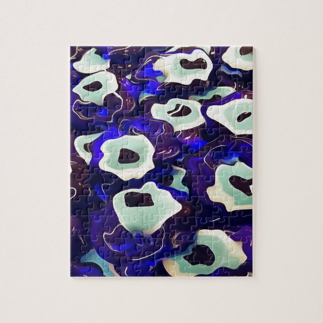 Turkish Boncuk Eye Shaped Amulet Bizarre Art Jigsaw Puzzle (Vertical)