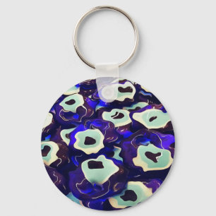 Turkish Boncuk Eye Shaped Amulet Bizarre Art Keychain