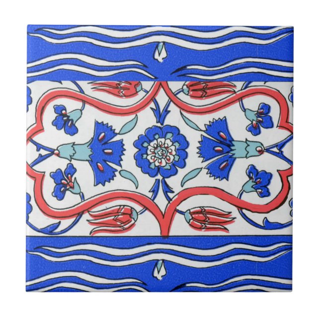 Turkish Border Patterned Ceramic Tile (Front)