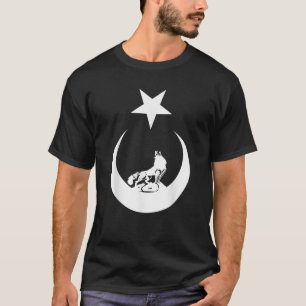 Turkish Bozkurt Grey Wolf Flag Tee